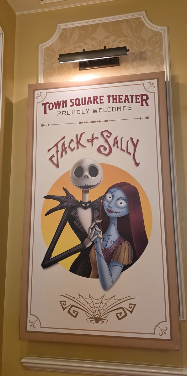 Sign for meeting Jack Skellington and Sally during Mickey’s Not-So-Scary Halloween Party at Magic Kingdom