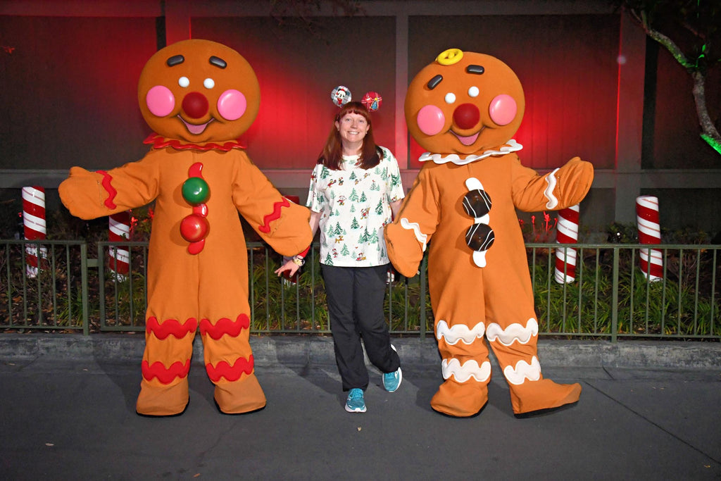 Kelly with Gingerbread Men at Mickey’s Very Merry Christmas Party