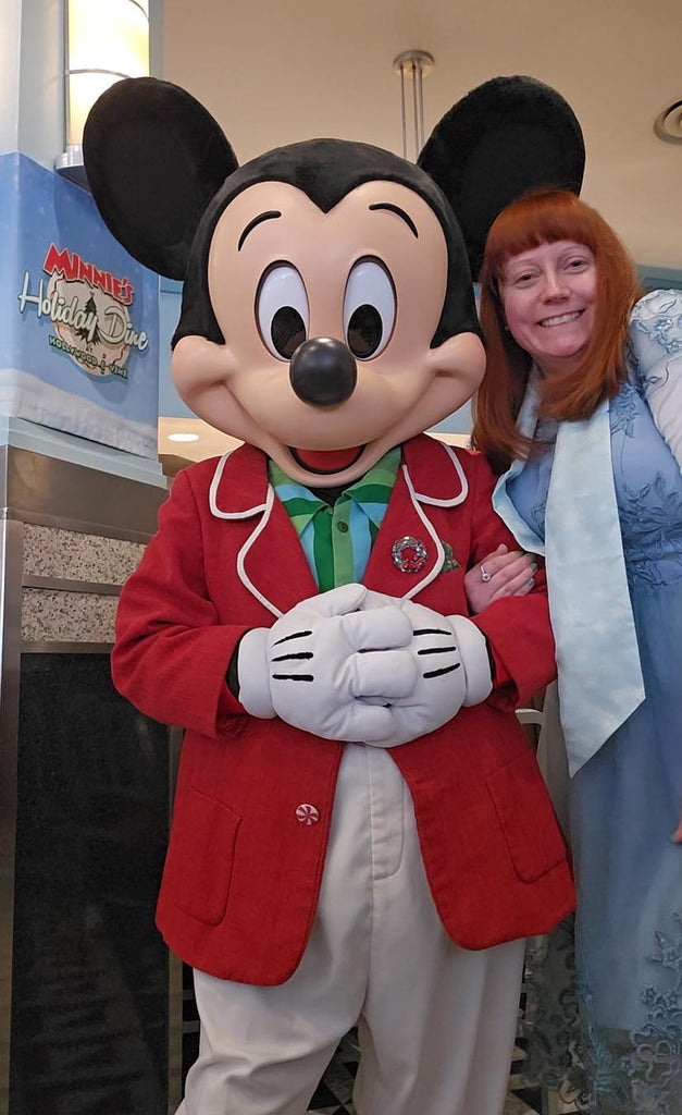 Mickey Mouse in a festive blazer at Hollywood & Vine