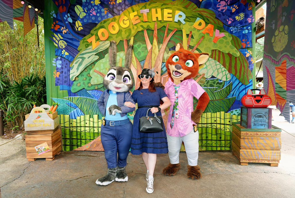 Kelly in her Dapper Judy Hopps bound with Judy Hopps and Nick Wilde
