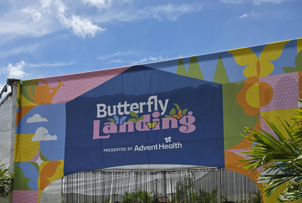 sign for entrance to the Butterfly Landing