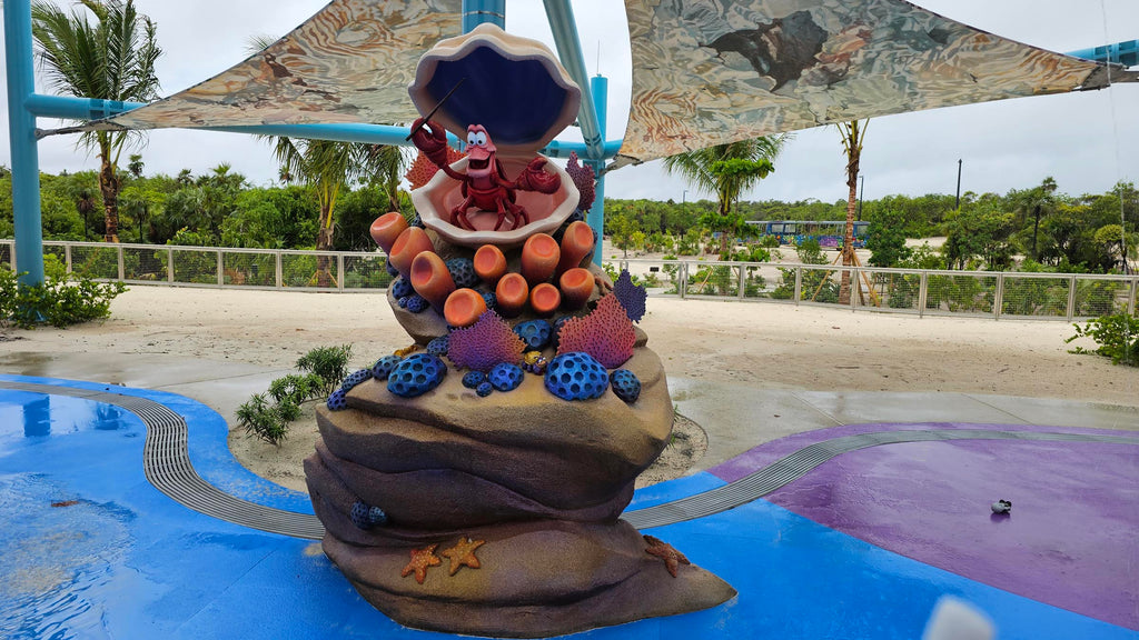 Sabastian water features in Sabastian’s Cove water play area on Lookout Cay at Lighthouse Point