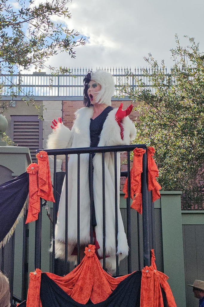Cruella at Magic Kingdom during MNSSHP