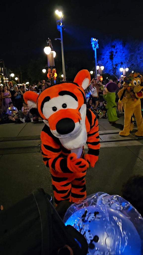 Tigger in the Boo-to-You parade during MNSSHP