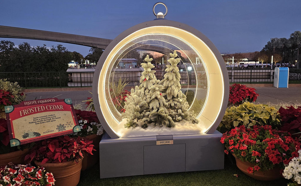 Frosty Cedar Snow Globe at the EPCOT International Festival of the Holidays