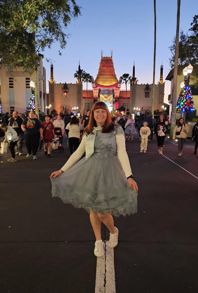 Kelly bounding at Elsa at Disney’s Hollywood Studios