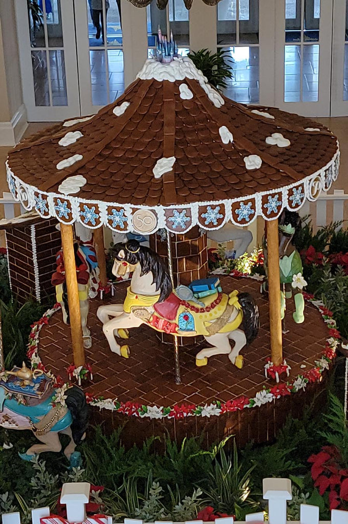Belle gingerbread horse at Disney’s Beach Club Resort from 2021