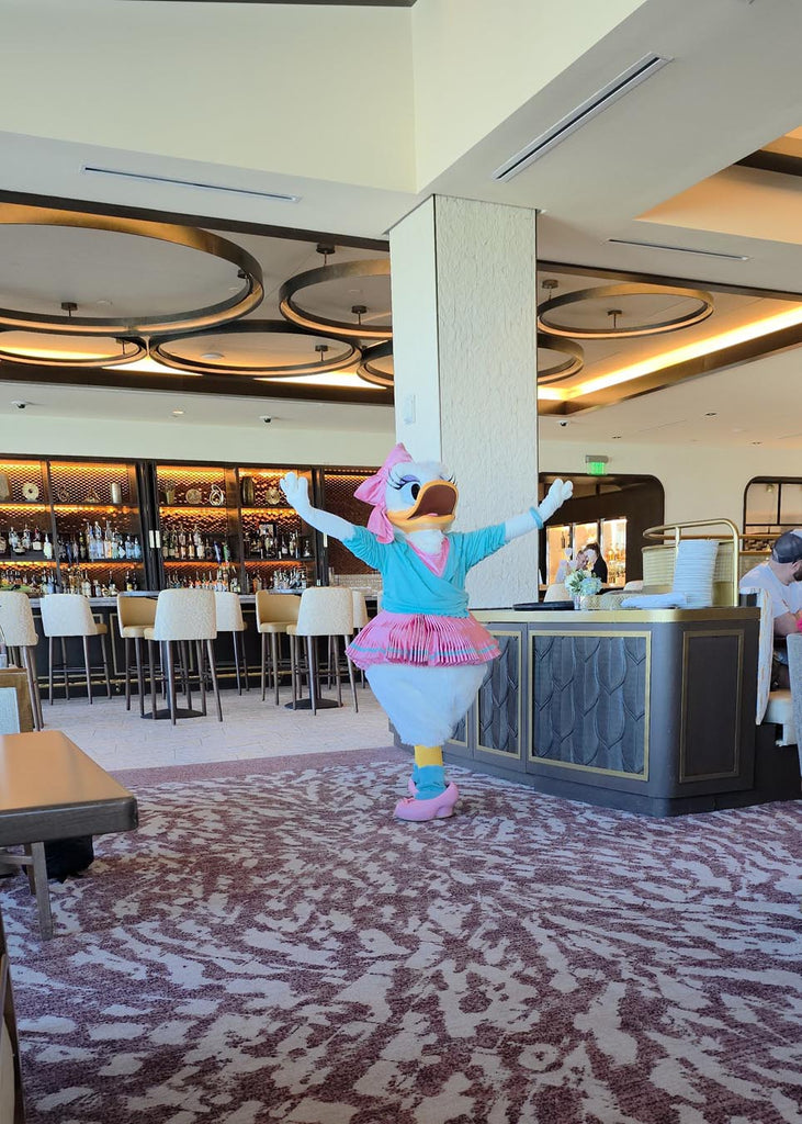 Daisy in her ballet outfit at Topolino’s Terrace