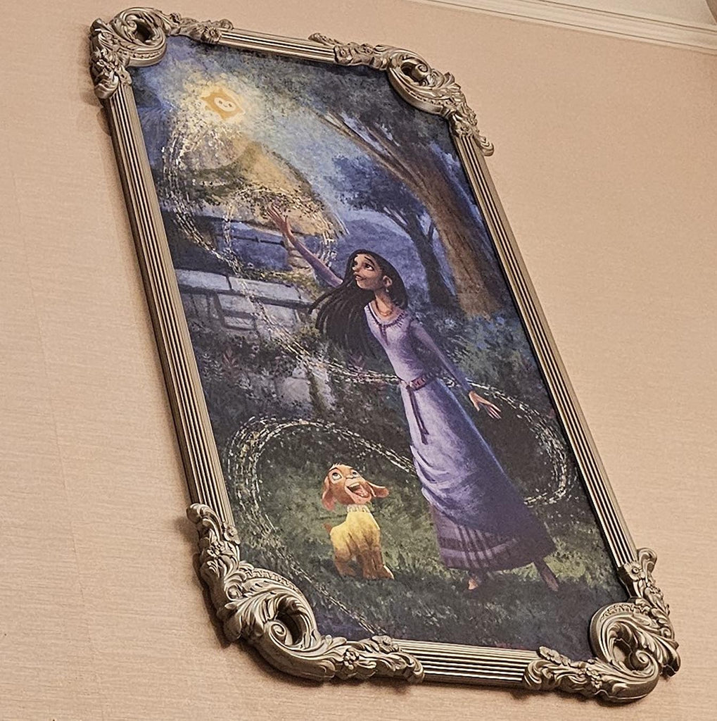 painting of Asha from the movie Wish hanging at 1900 Park Fare
