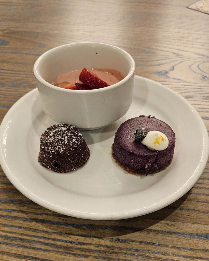 Dessert options including the Strawberry Soup from 1900 Park Fare