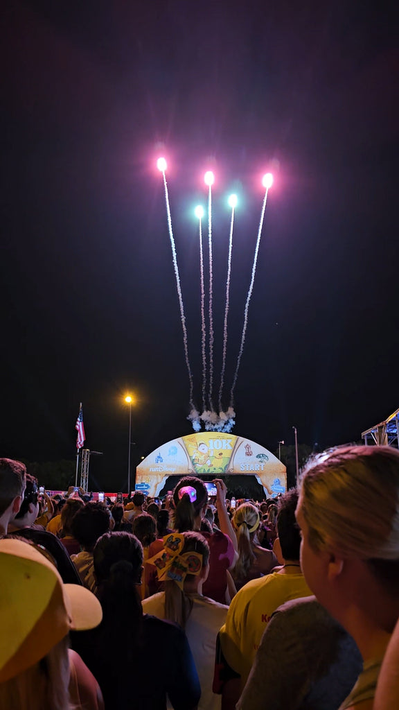 Fireworks at the starting line of the RunDisney 2024 Springtime Surprise 10K