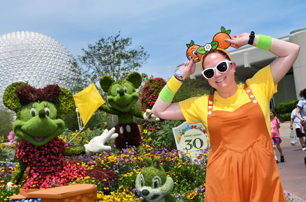 Kelly bounding as Orange Bird at the Epcot International Flower & Garden Festival
