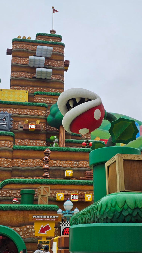 Plant in the pipe in Super Nintendo World at Universal Studios Hollywood
