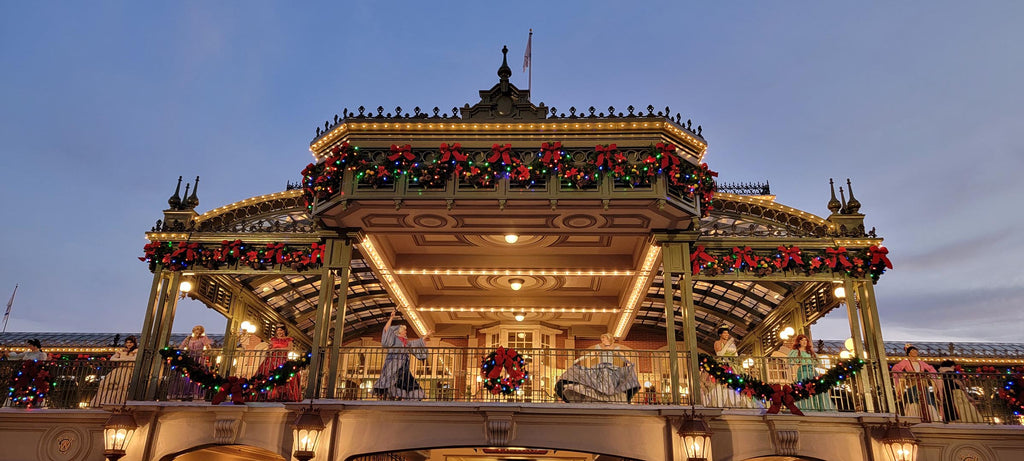 Disney’s Magic Kingdom Train Station with Character waving from the platform