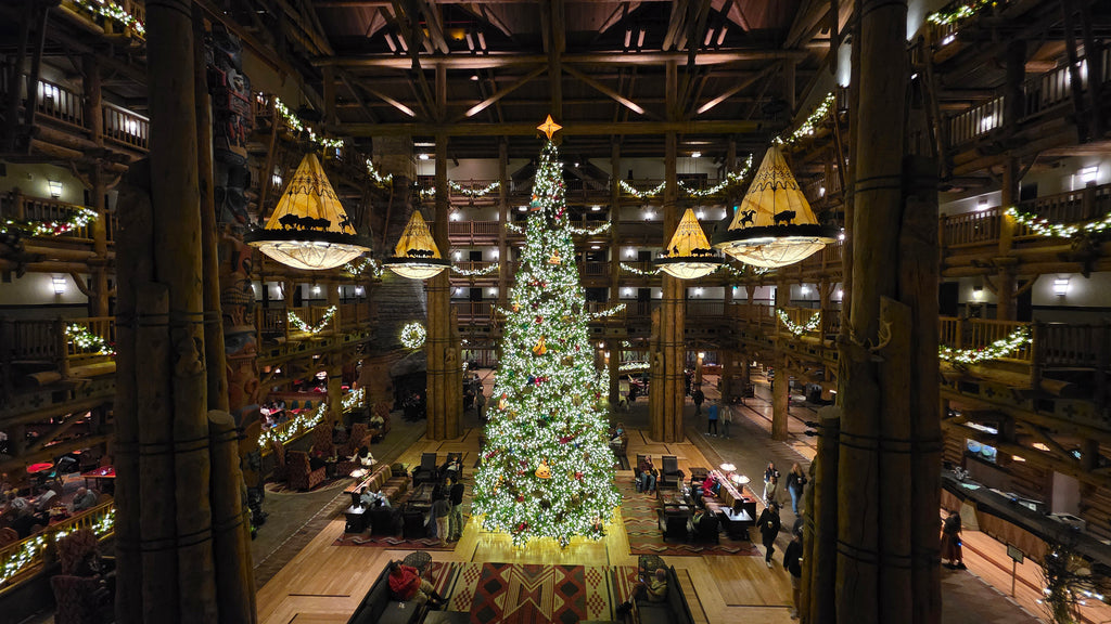 Christmas decorations at Disney’s Wilderness Lodge