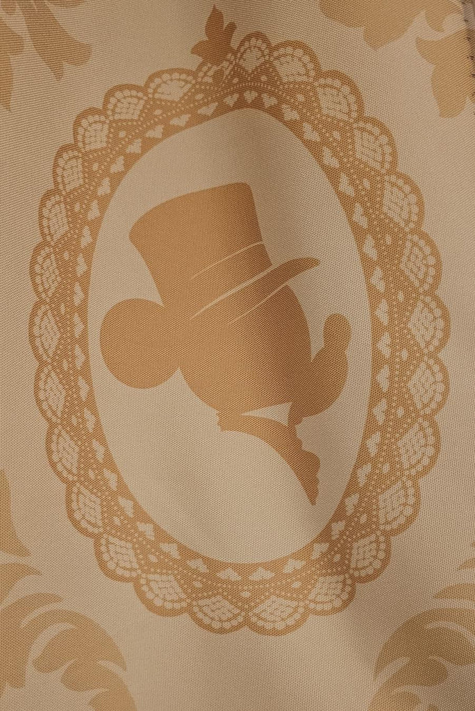 Silhouette of Dapper Mickey Mouse from the curtains at Disney’s Boardwalk Villas