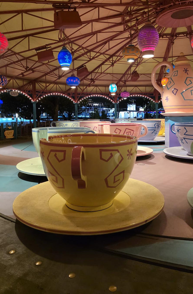 Mad Tea Cups at Magic Kingdom without any guests on the ride
