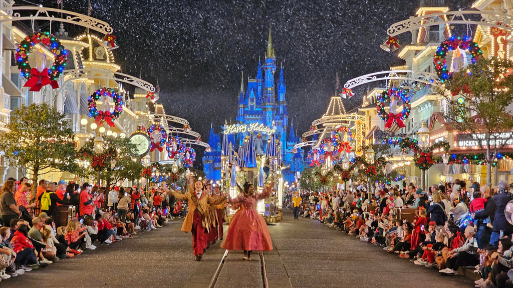 Dancers as part of the Mickey’s Once Upon a Christmas Parade