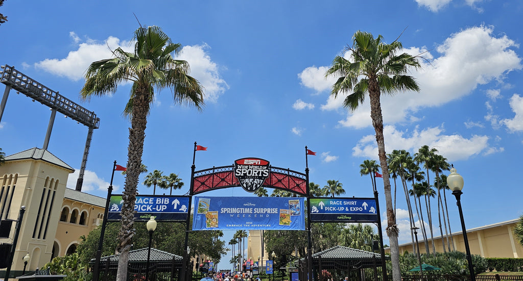 entrance area to the RunDisney Race Expo at the ESPN Wide World of Sports