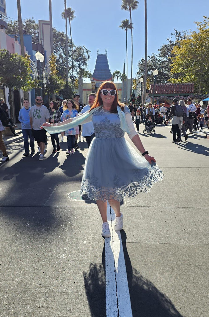 Kelly at Disney’s Hollywood Studios bounding as Dapper Ice Queen Elsa