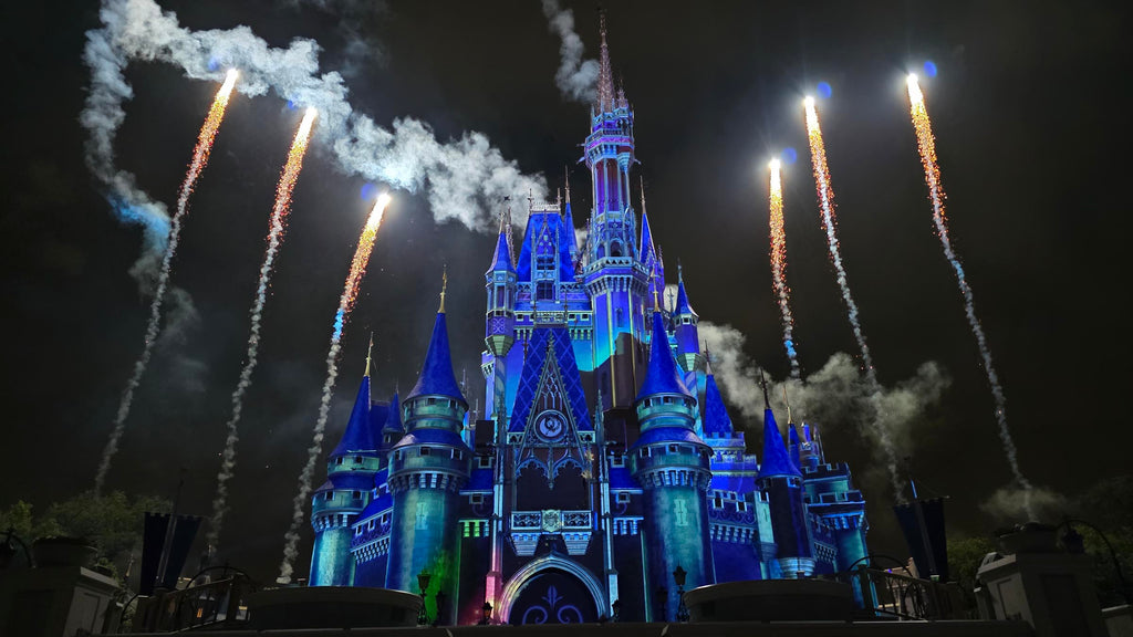 fireworks behind Cinderella Castle at Magic Kingdom