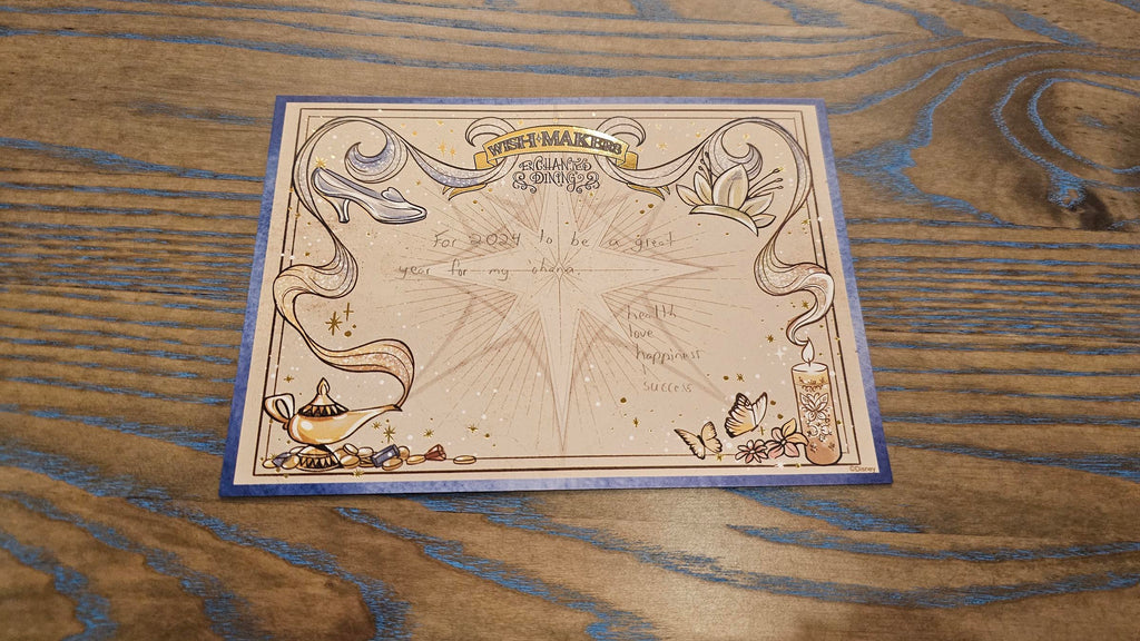 Wish Card filled out with Kelly’s wish for 2024