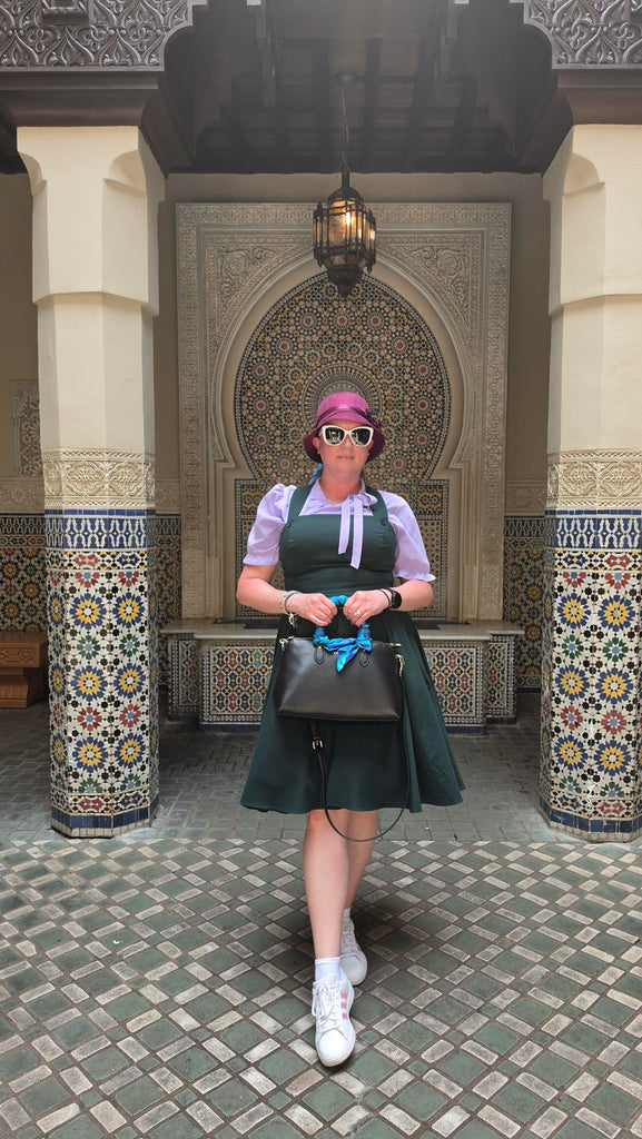 (photo 5 – Kelly in her Dapper Ariel bound at Epcot’s Morocco pavilion)