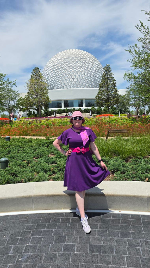 Kelly in a Dapper Rapunzel bound at Epcot