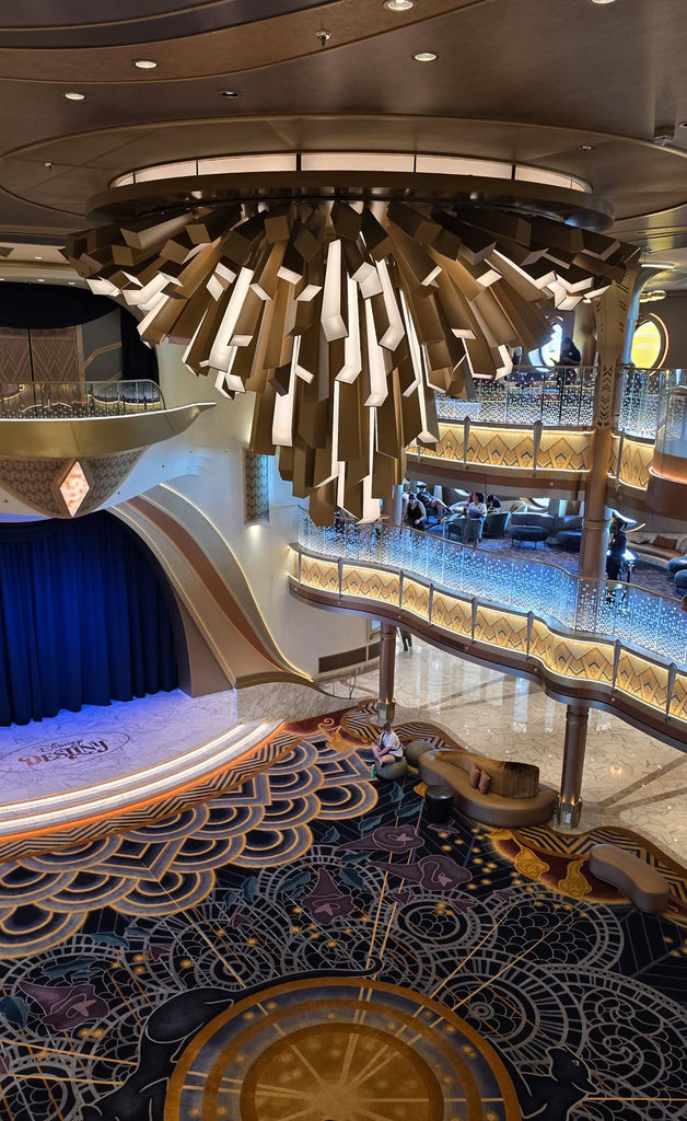Chandelier in the Grand Hall of the Disney Destiny