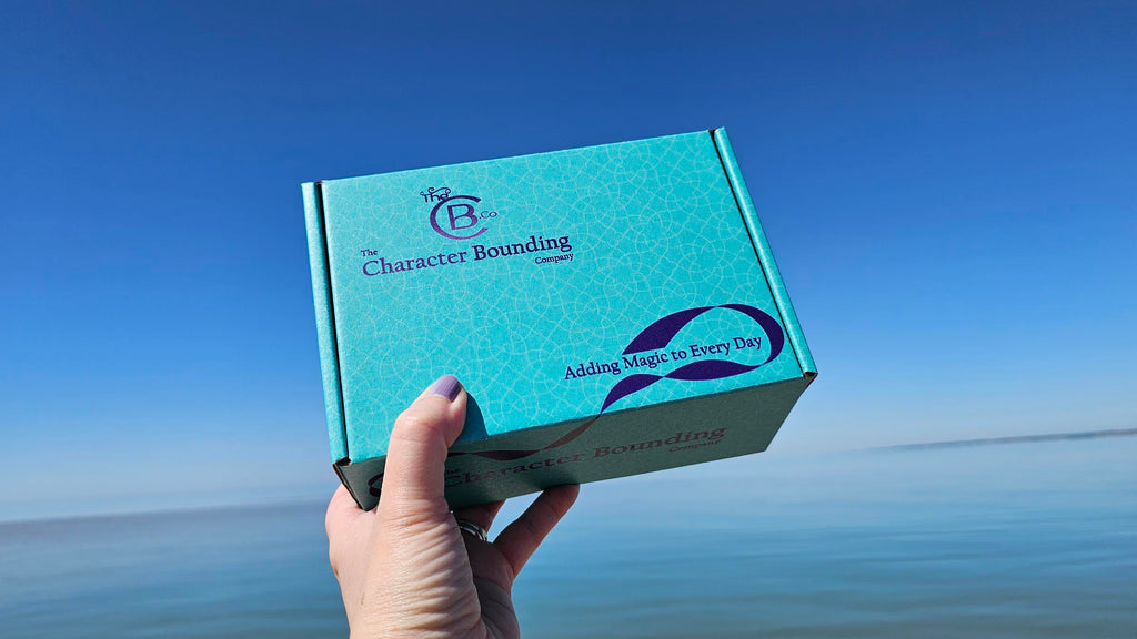 TheCB.Co box being held up with a blue-sky background