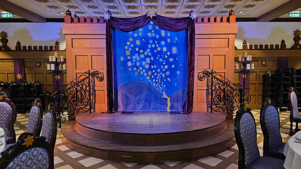 Stage area of Rapunzel’s Royal Table on the Disney Magic