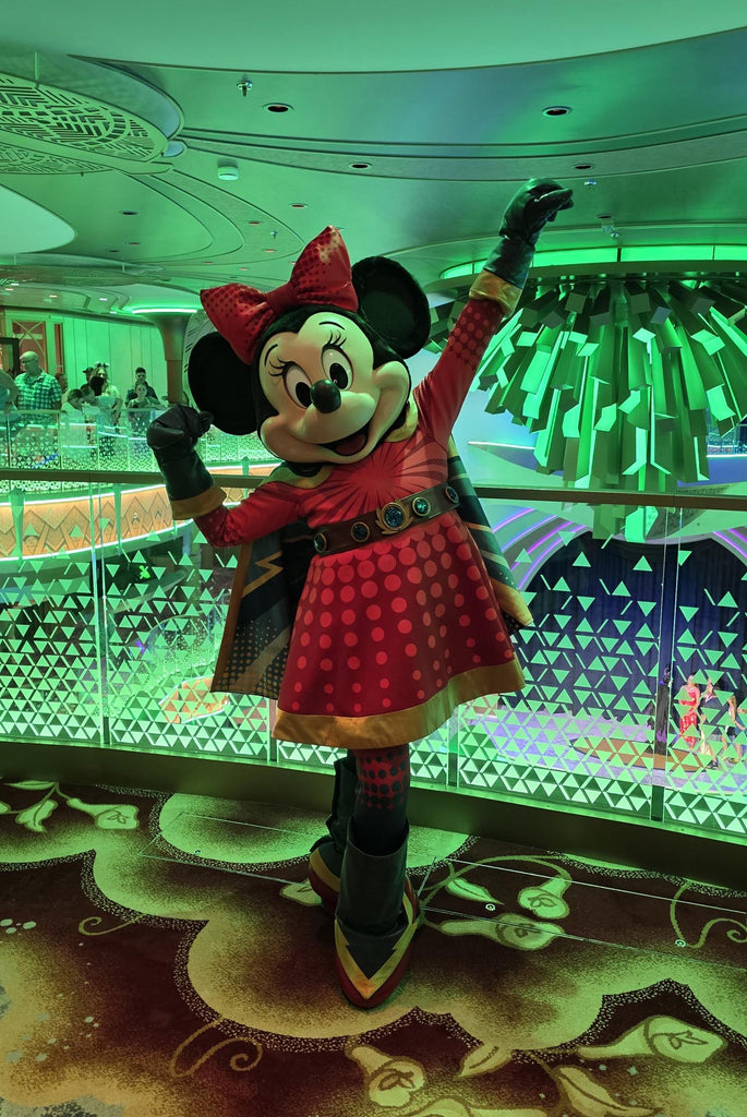 Superhero Minnie onboard the Disney Destiny