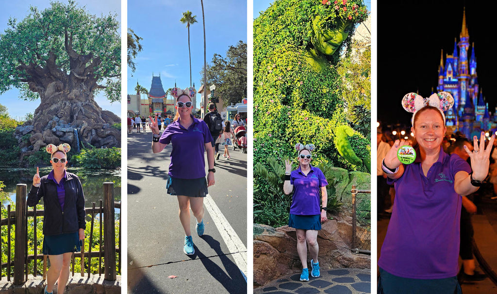 collage of all 4 shots of Kelly at each park